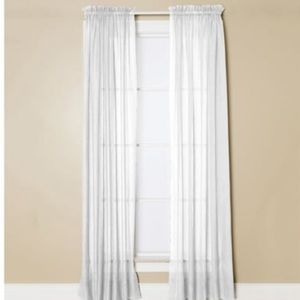 NEW Preston One Panel 52 Inch x 84 Inch One Rod Pocket Sheer Curtain Panel White
